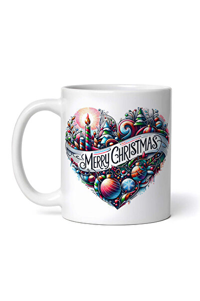 OEM Cană albă personalizată, Heart Marry Christmas Liza, INOVATIX®. 330ml