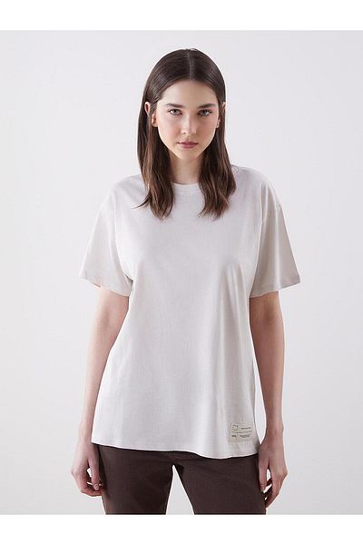 LC Waikiki Γυναικείο μπλουζάκι με στάμπα LCW Crew Neck (S5)