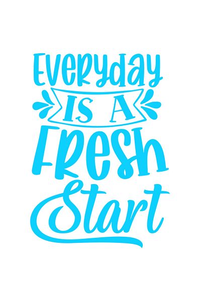 StoryGift Romania Sticker Autocolant 30CM Exterior cu mesaj motivational "Fiecare zi reprezinta un nou start" ,