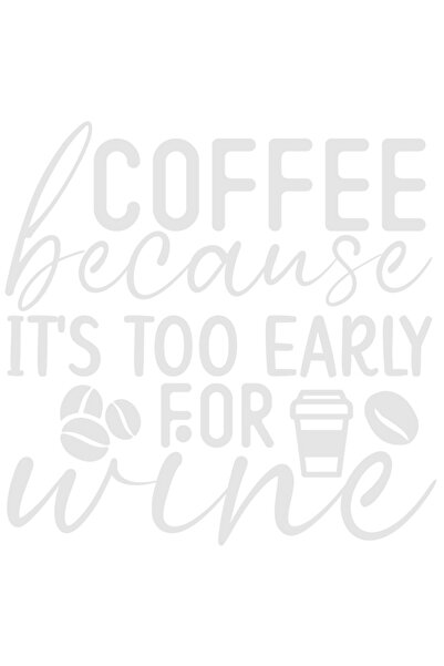 StoryGift Romania Sticker Exterior cu textul "Cafea, pentru ca e prea devreme...