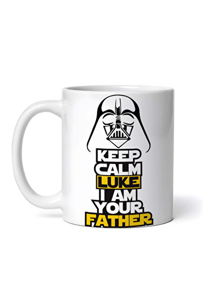 OEM Cană albă personalizată, Stai calm Luke Eu sunt tatăl tău Star Wars, INOV...