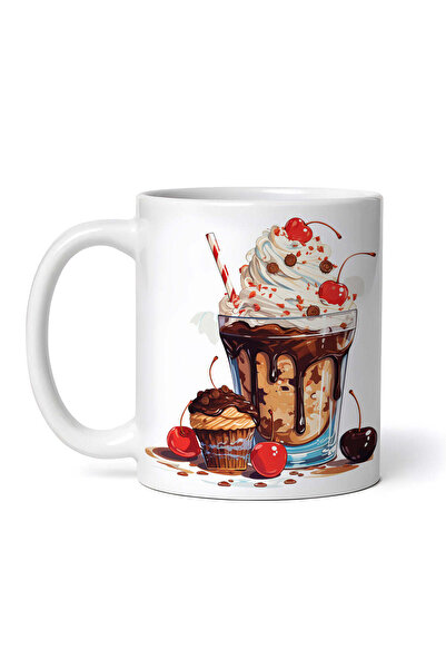 OEM Cană albă personalizată, Înghețată cu frișcă și fructe, INOVATIX®. 330ml