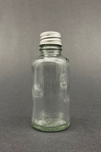 Tanemce 12Pcs Clear Glass Shot Bottle Leakproof Silver Metal Cap Cologne Fragrance Ornament Multipurpose Bottle 30ml