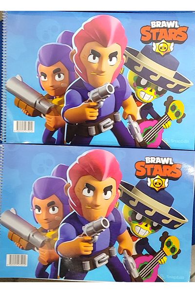 ada çanta kırtasiye Brawlstars Figure Drawing Pad 35Cm*25Cm (Total 2 Pcs)