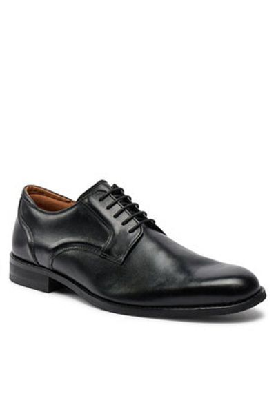 CLARKS Men's Half-boots black CLARKS-CRAFTARLO LACE BLACK LEATHER 26171449