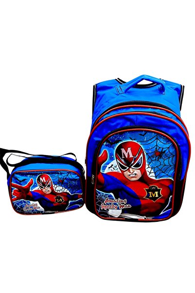 BURKAY PAZARLAMA حقيبة مدرسية ابتدائية ومدرسية مذهلة من سبيدي مان للأولاد - م...