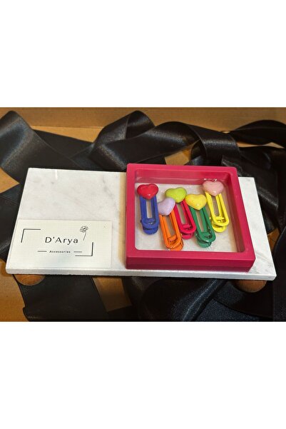Darya Dd203 مجموعة مشبك القلب الملونة كليب