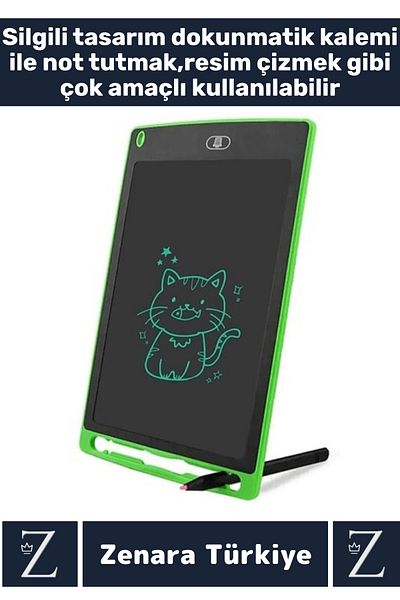 Zenara Premium Digital Children's Educational Tablet with Eraser and Pen Graphic Lesson Note Homework Picture Lcd Writing Tablet