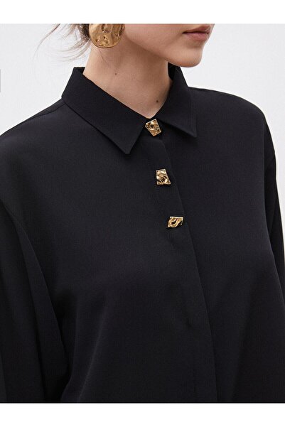 LC Waikiki Soulife Düğme Detaylı Krep Kadın Gömlek (S5)