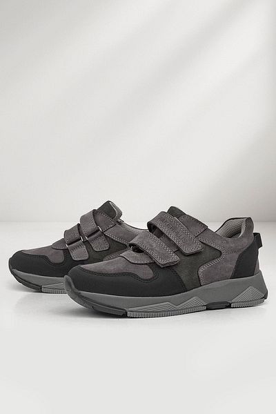 Rakerplus Pantofi sport pentru copii din piele naturală gri