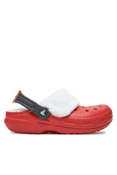 Crocs unisex flip-flops 210933 CLASSIC LINED SANTA CLOG red