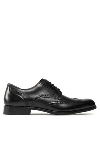 CLARKS Men's Half-boots black CLARKS-CRAFTARLOLIMIT BLACK LEATHER 261714527
