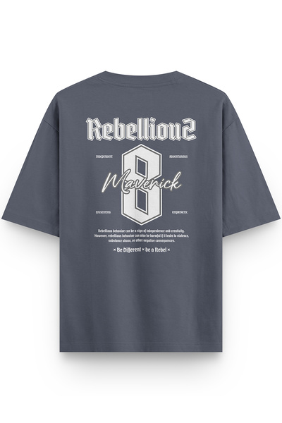 Overoz Фумарий напів-оверсайз футболка Maveric 8 з написом Оверсайз футболка з написом унісекс 1385