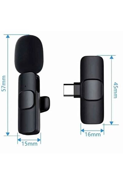 Remiuse Kablosuz Yaka Mikrofonu 2'li Mini Wireles Type-C Mikrofon | Youtube, Tiktok, Canlı Yayın için