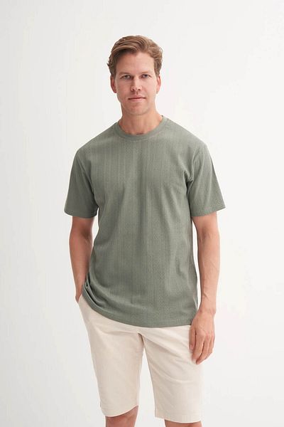 Cazador Crew Neck Light Khaki Men's T-Shirt 4121