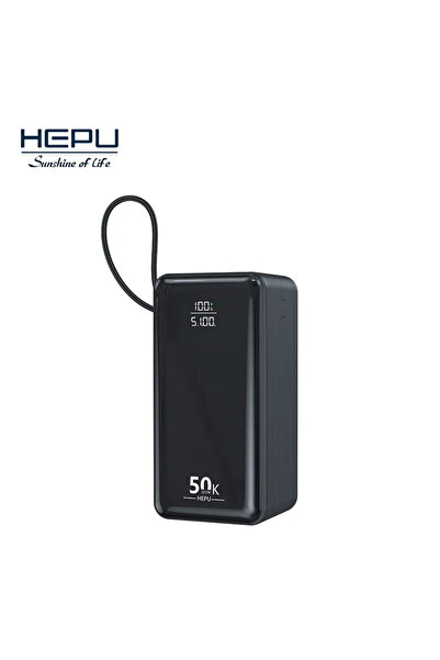 HEPU HP-255 50000mAh Powerbank – 22.5W Ultra Yüksek Kapasiteli Hızlı Şarj
