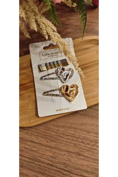 MODA Kalpli Ikili Ve Tel Tokalı Toka