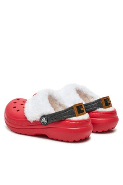 Crocs unisex child flip-flops 210931 CLASSIC LINED SANTA CLOG K red