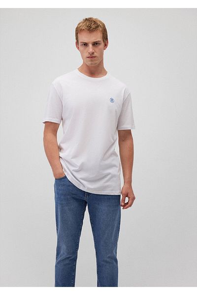Mavi Male White m 067074 -620 Crew Neck T-Shirt