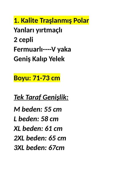 anne moda ankara Полярна широка жилетка с цип и V-образно деколте