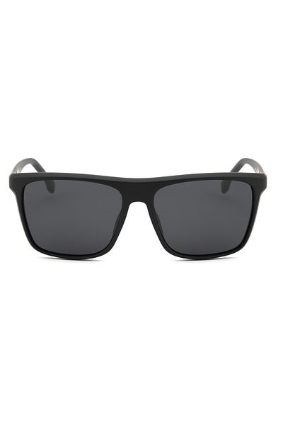 Angel Eyes Rectangle Design Black Frame Black Glass Polarized Men's Goggle Ce Certified