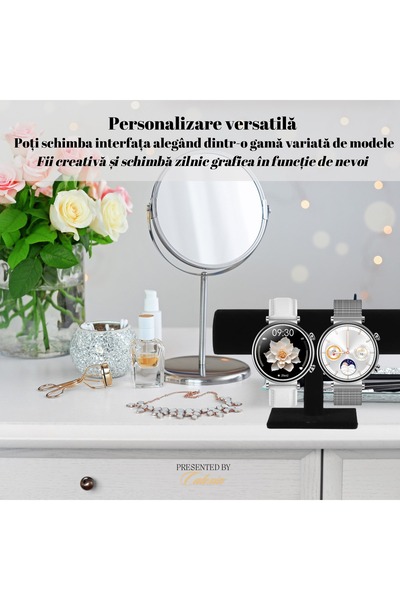 e-Wantay Smartwatch T86 Silver, 1.27" Full Touch, IP68, BT Call, Health Monitoring, 2 Bracelets Included