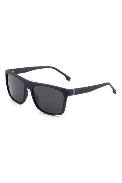 Angel Eyes Rectangle Design Navy Blue Frame Black Glass Polarized Men's Goggle Ce Certified