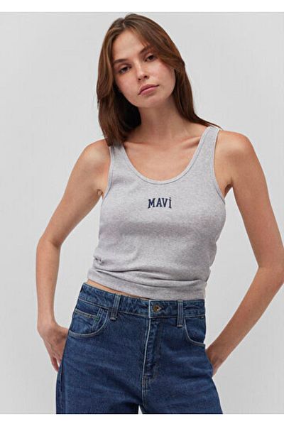 Mavi شعار مطبوع رمادي المرأة رياضي M 1611899 -83096