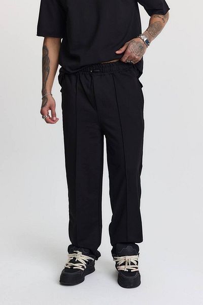 bafatex Oversize Summer Combed Cotton Fabric Elastic Waist Loose Wide Leg Sweatpants
