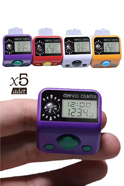 Hyd 5 Adet Hac Umre Mukabele Hediyesi Zikirmatik Pusulalı Dijital Sayaçmatik Tesbih Mevlüt Hediyesi