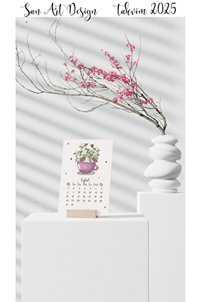 ŞAN ART DESİGN GARDEN TEMALI MASAÜSTÜ 2025 TAKVİM - STANDSIZ -