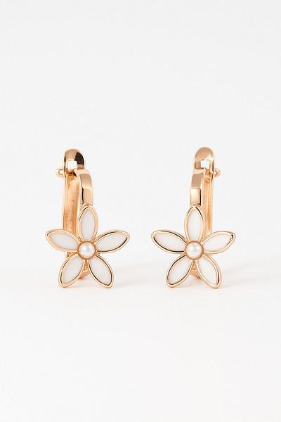 MakeWell Non-Perforated Earrings Ear Clip-On Children's Earrings with Pearl Design for Children Without Holes
