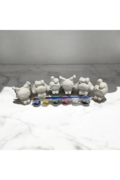 Atölye Lavi Shop 6 Lı Obje Boyama Set 6 Lı Boya 1 Adet Fırça Anne Çocuk Yetişkin Etkinlik Seti