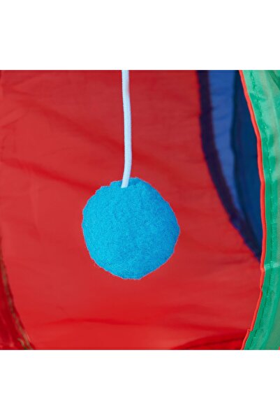 Relaxdays Tunel de joacă pentru pisici, Relaxdays, multicolor, pliabil, 4 ieșiri