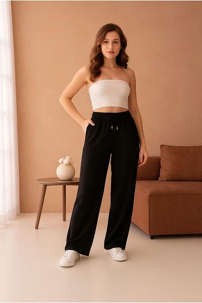 DONNA LISSA Wide Leg Women's Muslin Pants