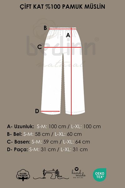 Bedinn Muslin Basic Pants – Relaxed Fit, Breathable Fabric