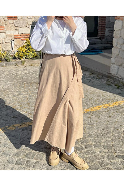 Motto Collection Bej Keten Anvelop Etek