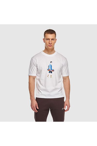 New Balance Ανδρικό λευκό μπλουζάκι Mnt3410
