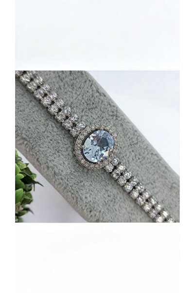 İNİTİUM Premium Steel Zircon Stone Silver Color Bracelet
