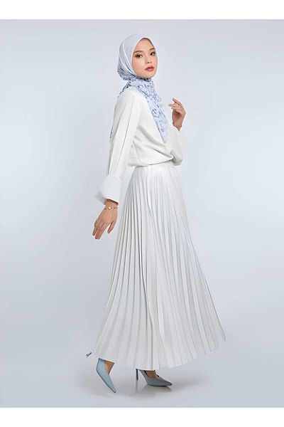 MODA Leather Look Pleated Skirt