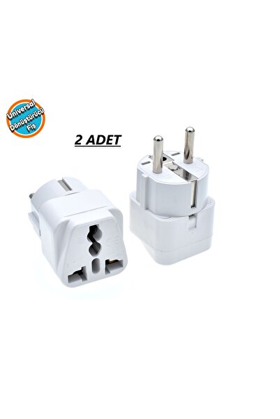 Derwell 2 Adet Universal Çevirici Priz Amerikan Fiş Amerikan Ingiliz Çin Fişl...