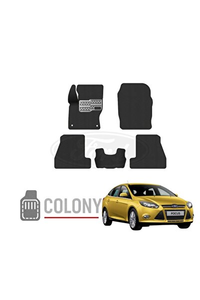 COLONY Ford Focus Sedan 2011-2018 Hücreli Premium Eva Paspas Seti Tam Set Pas...