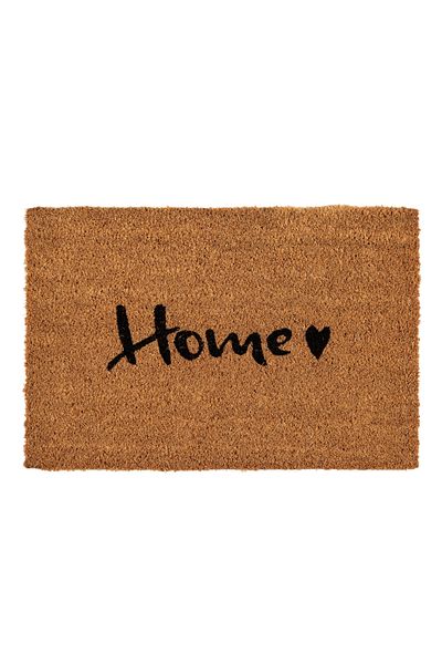 Mudo Home 40X60 Double Color Show Effect Women's Door Mat - Home with Heart