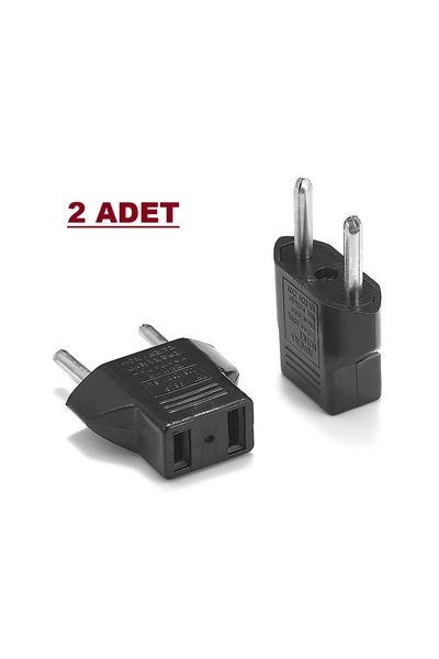 Derwell 2 Adet Türkiye Amerikan 110 220 V Priz Ucu Jak Çevirici Dönüştürücü Adaptör Priz Amerikan Fiş Girişi