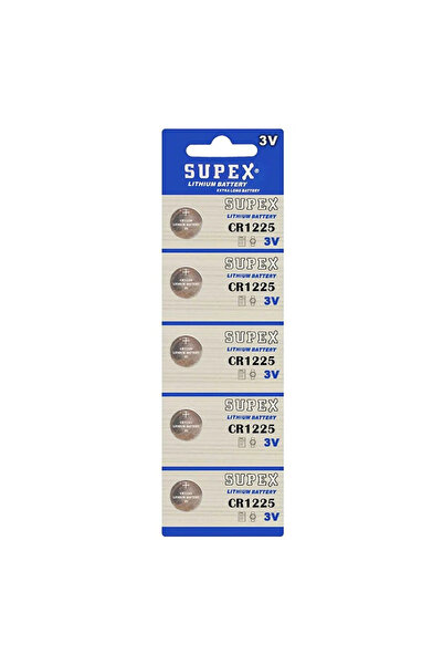 Genel Markalar Supex CR1225-C5 3V Lityum Düğme Pil 5'li Paket