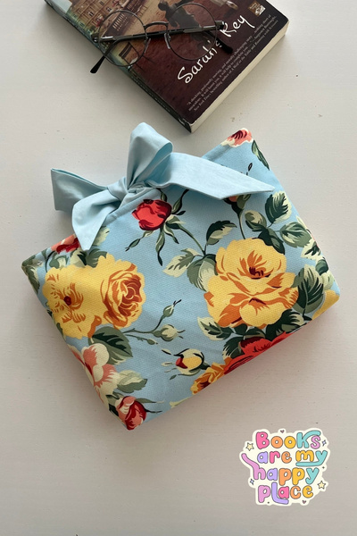 Outlet Çarşım Retro omot za knjigu sa cvetnom mašnom, poklon za ljubitelje kn...