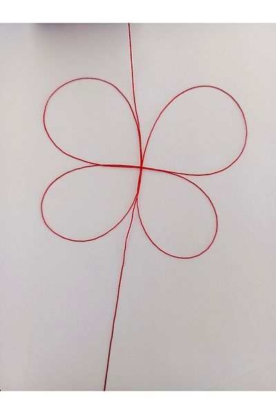 Eskişehir hobi sanat 100 Meters Dark Red Color 0.4 mm Rosary Thread