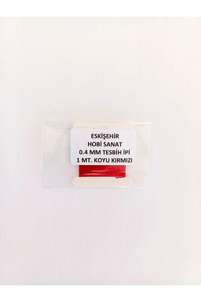 Eskişehir hobi sanat 1 Meter Dark Red Color 0.4 mm Rosary Thread