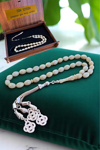 Atolyezone Sertifikalı Sıkma Ateş Kehribar Tesbih Hediyelik Harfli, İsimli Te...