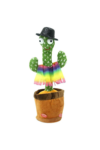 DIGERUI Dans Eden Kaktüs Şarjlı Konuşan Ses Tekrar Eden 120 Şarkılı Oyuncak K...